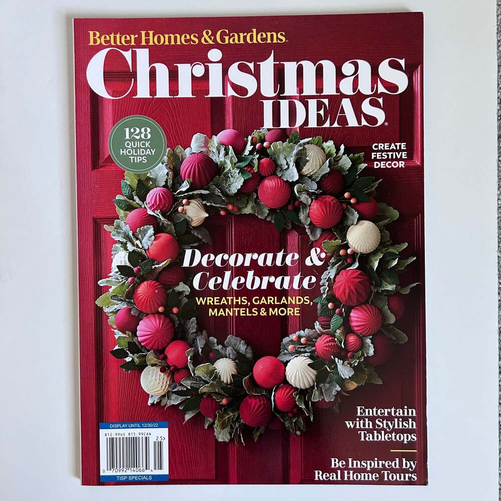 Christmas Ideas Magazine Better Homes and Gardens 2022 Issue Holiday Crafting